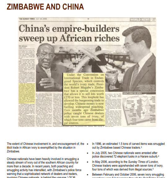 Ivoor Zimbabwe China